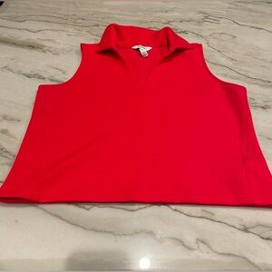 SPANX Air Essentials Polo Tank in Spanx Red Size Large